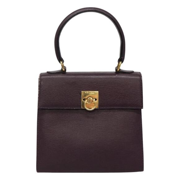 CELINE Hand Bag Leather Purple - Picture 2 of 12